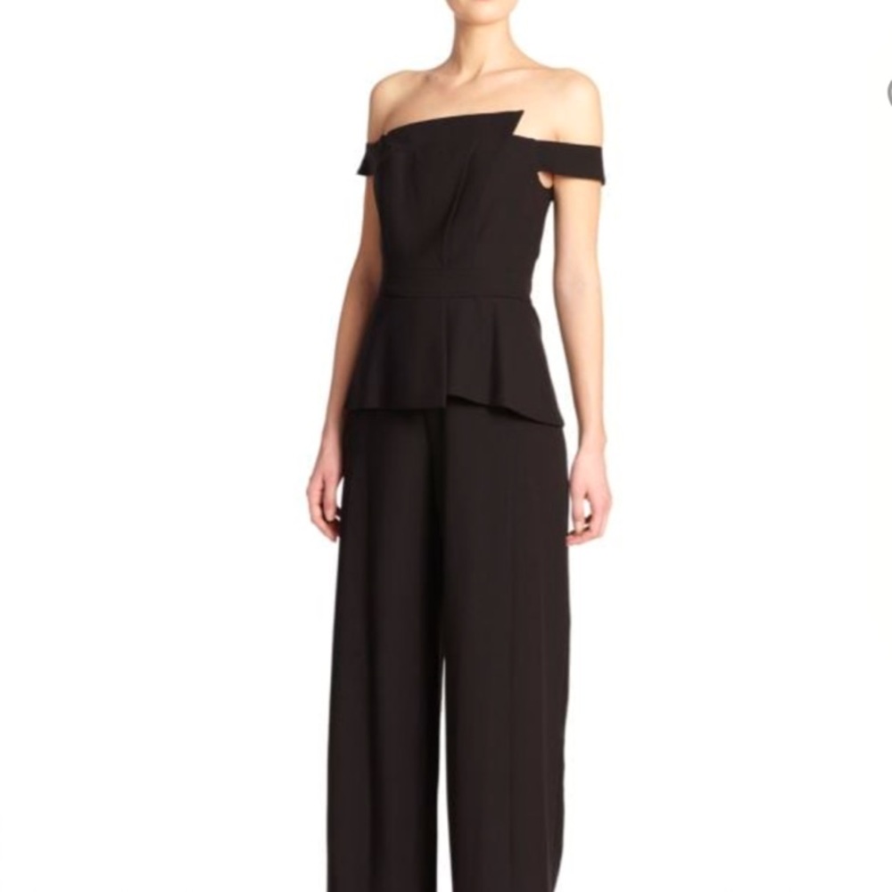 Black Halo Eve by Lauren Bergman Black Off-Shoulder Jumpsuit